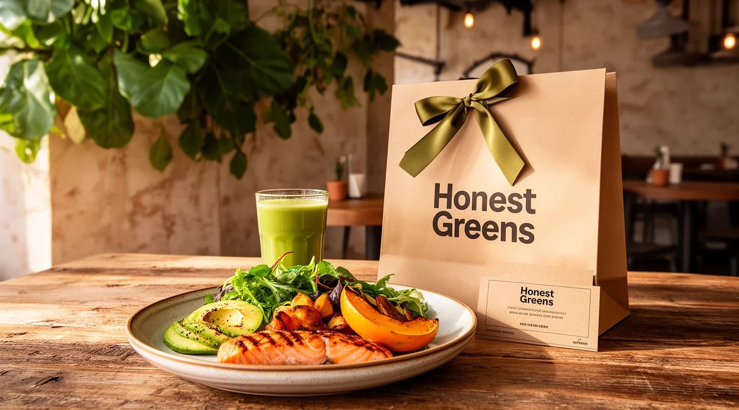 Cheque regalo de 5 €, 10 € o 15 € segun el nivel (5 € nivel Champ, 10 € nivel Star, 15 € nivel Legend), canjeable por productos Honest Greens y utilizable durante la semana de cumpleanos.